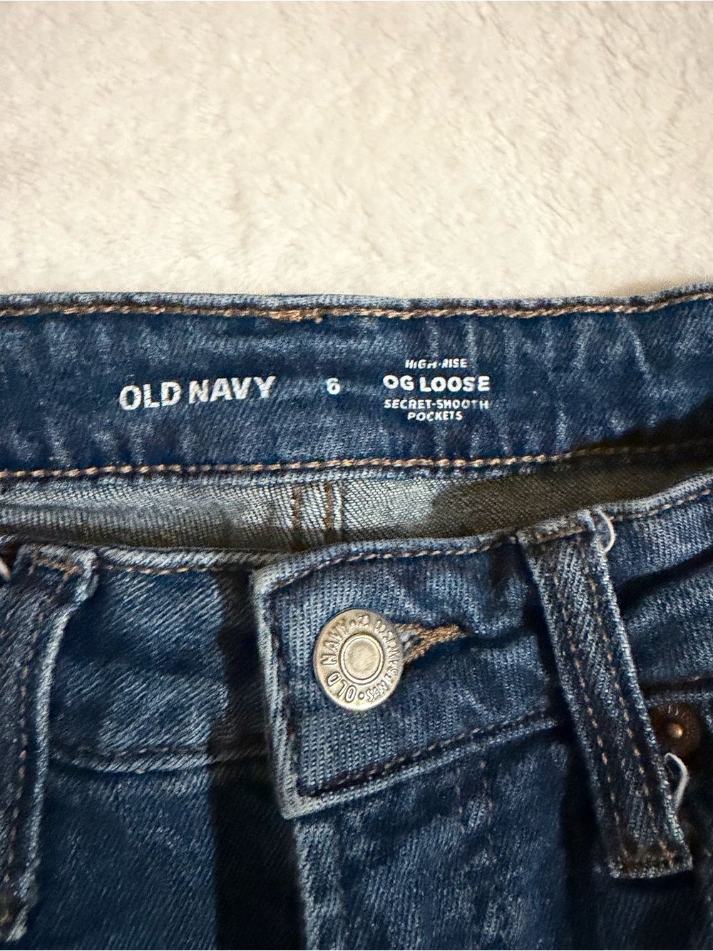 Old Navy OG Loose High-Rise Jeans - Blue Denim